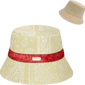FORKICKS Double-Sided Reversible Bucket Hat for UPF 50+ Sun Protection.  NWT.